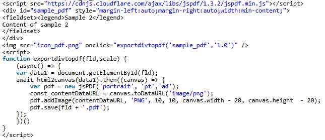 export to pdf